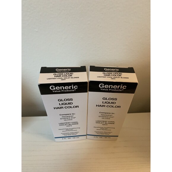 2X Generic Value Products 10Vv Lightest Cool Violet Blonde Demi-Permanent Gloss - Picture 3 of 7